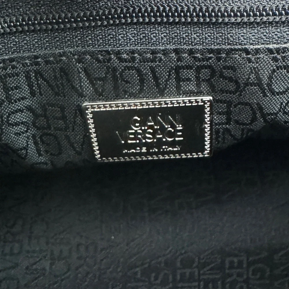 Versace Patent Leather Shoulder Bag with Silver Hardware - Picture 10 of 11